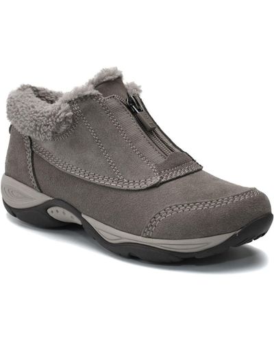 Easy Spirit Exclaim Suede Ankle Booties - Gray
