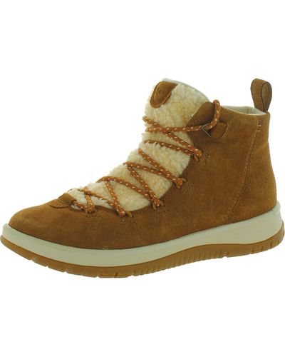 UGG Lakesider Heritage Mid Suede Lace-up Ankle Boots - Natural