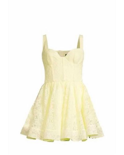 Bardot Lotus Lace Mini Dress - Yellow