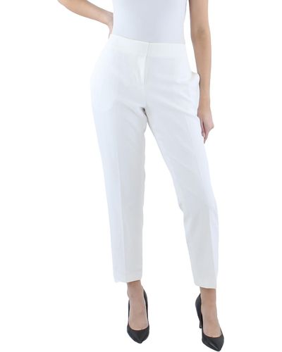 Le Suit Petites Crepe Flat Front Dress Pants - White