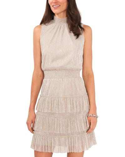 Msk Petites Metallic Knee Cocktail And Party Dress