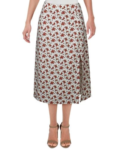 Danielle Bernstein Plus Party Floral Skirt Slip - White