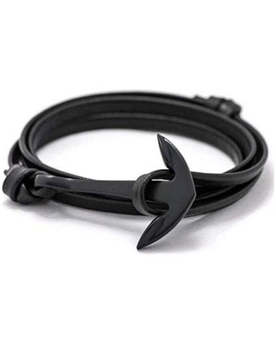 Stephen Oliver Stainless Steel Wrap Bracelet - Black