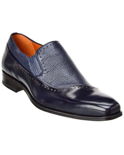 Mezlan Leather Slip-on Loafer - Blue