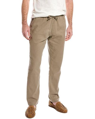 Onia Stretch Pull-on Linen-blend Pant - Natural
