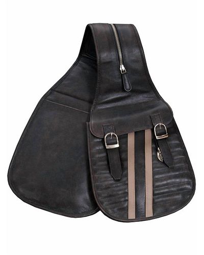 Scully Leather Saddle Bag - Black