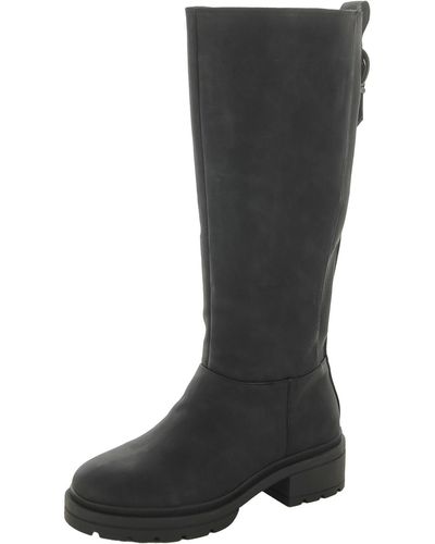 Rocket Dog Index Faux Leather Tall Knee-high Boots - Black