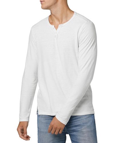 Joe's Jeans Wintz Hemp Blend Long Sleeves Henley Shirt - White