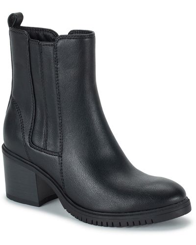 BareTraps Feeney Laceless Faux Leather Ankle Boots - Black