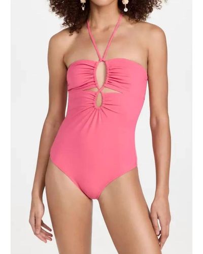 Ulla Johnson Minorca Maillot One Piece Swimsuit - Pink