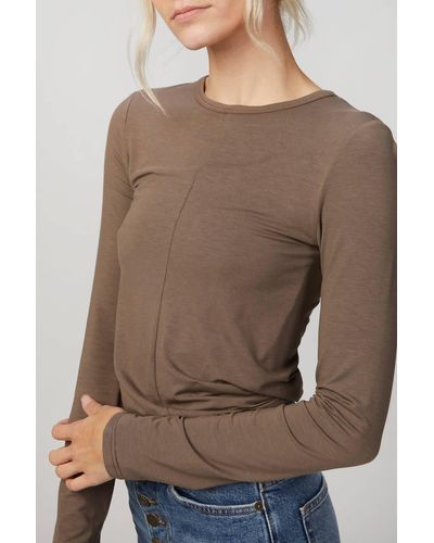 Georgia Alice Twisted Cropped Top - Brown