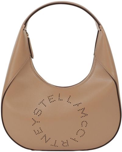 Stella McCartney Logo Hobo Shoulder Bag - Brown