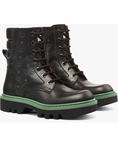 MCM Otor Boots In Calf Leather - Black