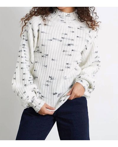 MINKPINK Mina Knit Sweater In White - Gray