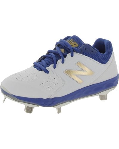 New Balance Velo Faux Leather Slow Pitch Cleats - Blue