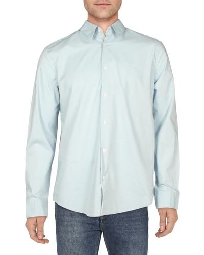 Calvin Klein Slim Fit Collar Button-down Shirt - Blue