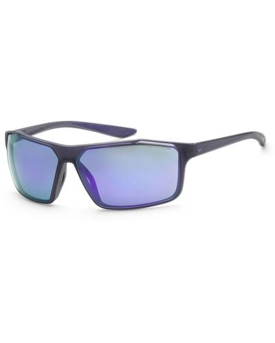 Nike Windstorm 65mm Matte Gridiron Sunglasses - Blue