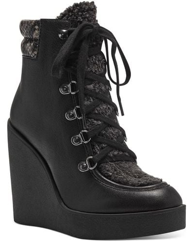 Jessica Simpson Maelyn Leather Zipper Ankle Boots - Black