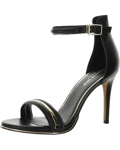 Kenneth Cole Brooke Chain Ankle Strap Open Toe Pumps - Black