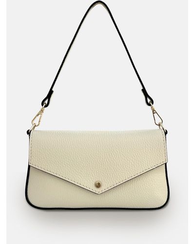 Apatchy London The Munro Leather Shoulder Bag - Natural
