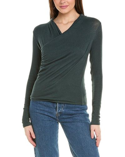 Vince Fixed Wrap Top - Blue