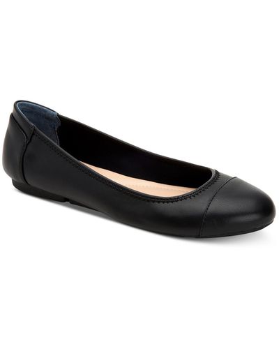 Alfani Tavii 2 Faux Leather Slip On Ballet Flats - Black