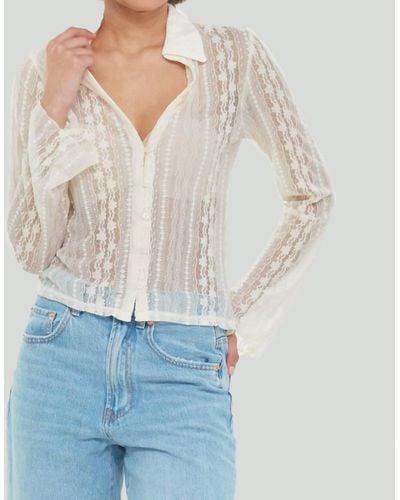 Dex Lace Blouse In Off White