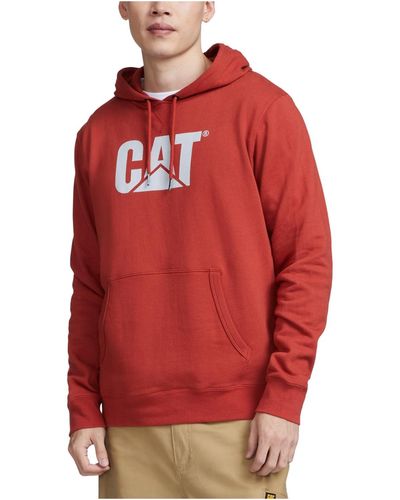 Caterpillar Big & Tall Sweatshirt Fitness Hoodie - Red