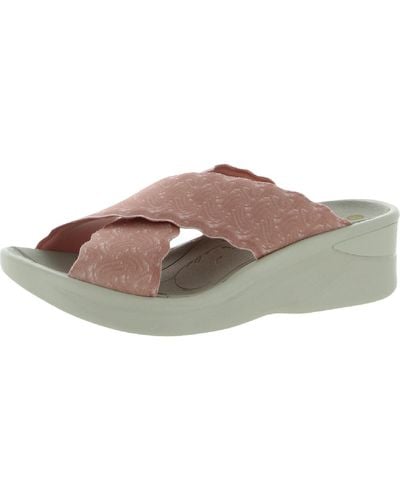 Bzees Sahara Comfort Stretch Slide Sandals - Brown