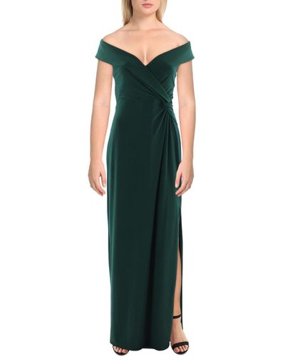 Lauren by Ralph Lauren Leonidas Knit Sleeveless Evening Dress - Green