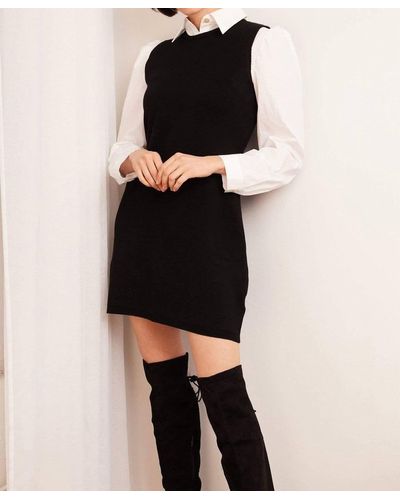 Eva Franco Layered Mini Dress - Black