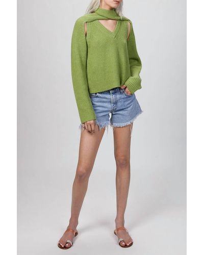 Wynn Hamlyn Loop Chunky Knit Sweater - Green