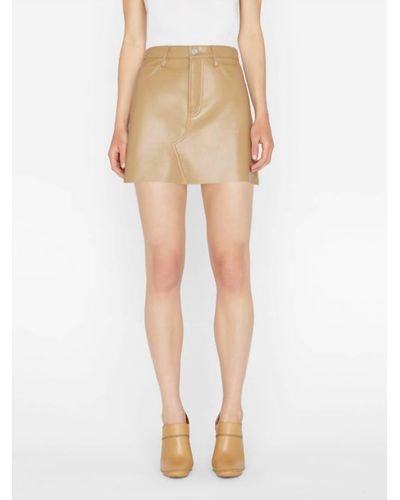 FRAME Recycled Leather Skirt - Natural