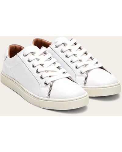 Frye Sindy Moto Low Sneaker - White