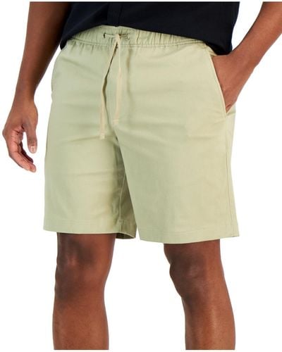Alfani Drawstring Pockets Casual Shorts - Green