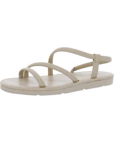 Vince Ondrea Faux Leather Slip On Flatform Sandals - White