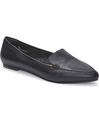 Me Too Audra Pointy Toe Flats In Black - Blue