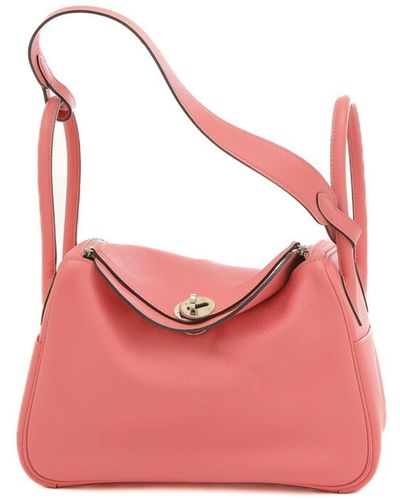 Hermès Lindy Calfskin Shoulder Bag (pre-owned) - Pink