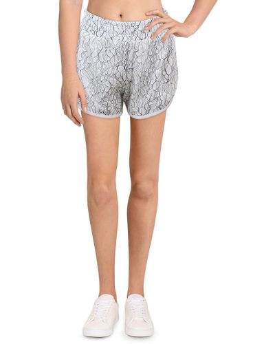 Generation Love Rose Lace Above Knee Casual Shorts - Blue