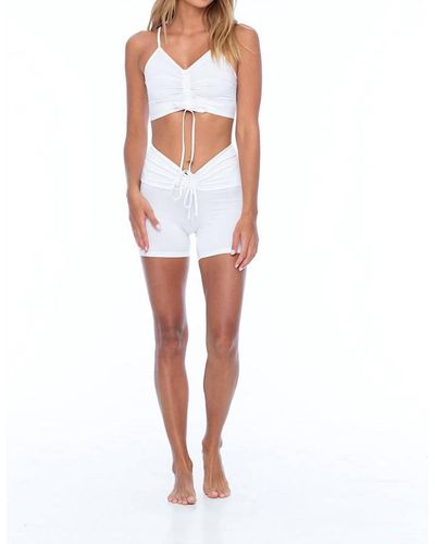 Indah Isa Solid Cinch Tank In White