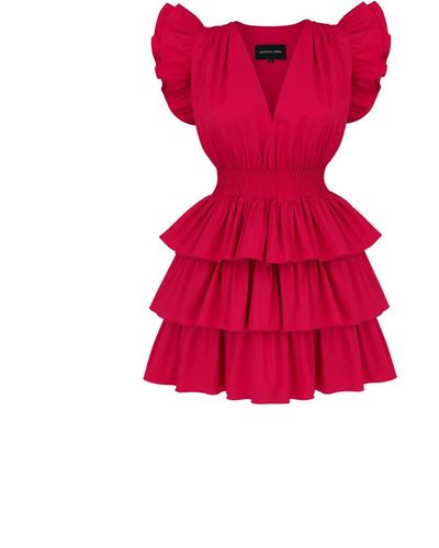 Monica Nera Cathy Mini Dress - Red