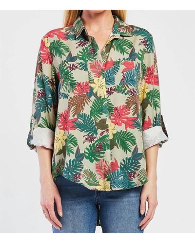 Velvet Heart Riley Honolulu Button-up Shirt - Green