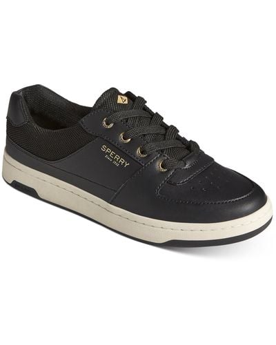 Sperry Top-Sider Freeport Leather Liifestyle Casual And Fashion Sneakers - Black