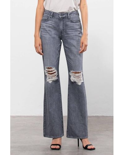 Hidden Jeans Happi Ultra High Rise Distressed Flare - Blue