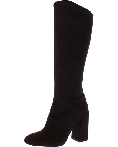 Jessica Simpson Benni Faux Suede Almond Toe Mid-calf Boots - Black