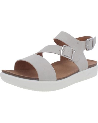 Rockport Kells Bay Leather Ankle Strap Sport Sandals - White