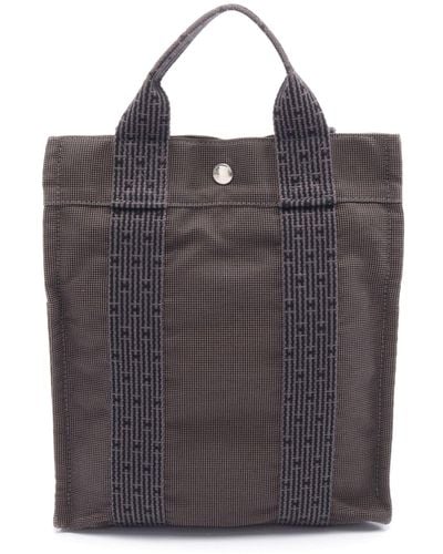 Hermès Yell Line Ad Pm Backpack Rucksack Nylon Canvas Dark Silver Hardware - Blue