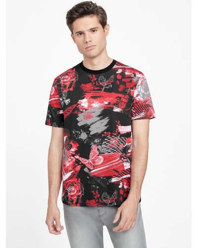 Guess Factory Rue Print Tee - Red