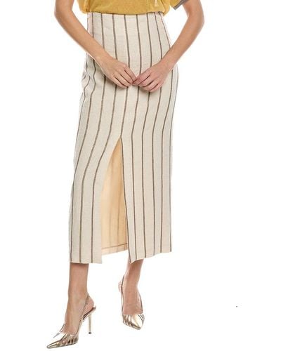 Brunello Cucinelli Linen Skirt - Natural