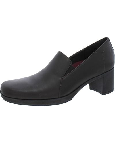 Munro Jemma Faux Leather Loafer Heels - Black